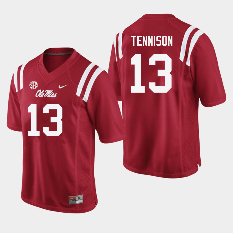 Ladarius Tennison Ole Miss Rebels NCAA Men's Red #13 Stitched Limited College Football Jersey CRL3458PH